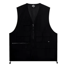 DPLS ZIP UP UTILITY GILET-BLACK