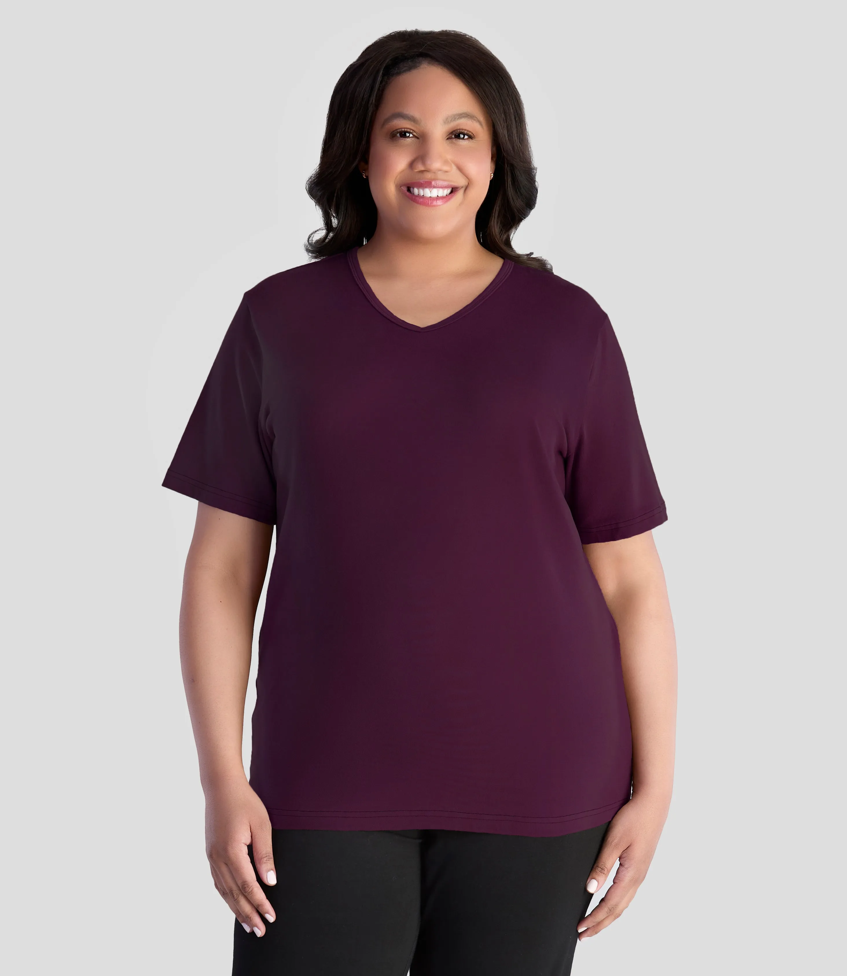 EasyLuxe Classics V-Neck Top