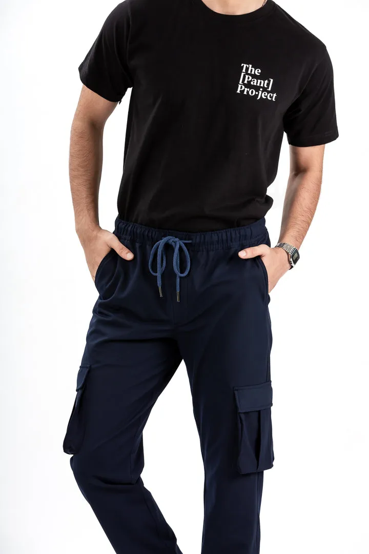 Eco Navy Stretch Cargo Pants