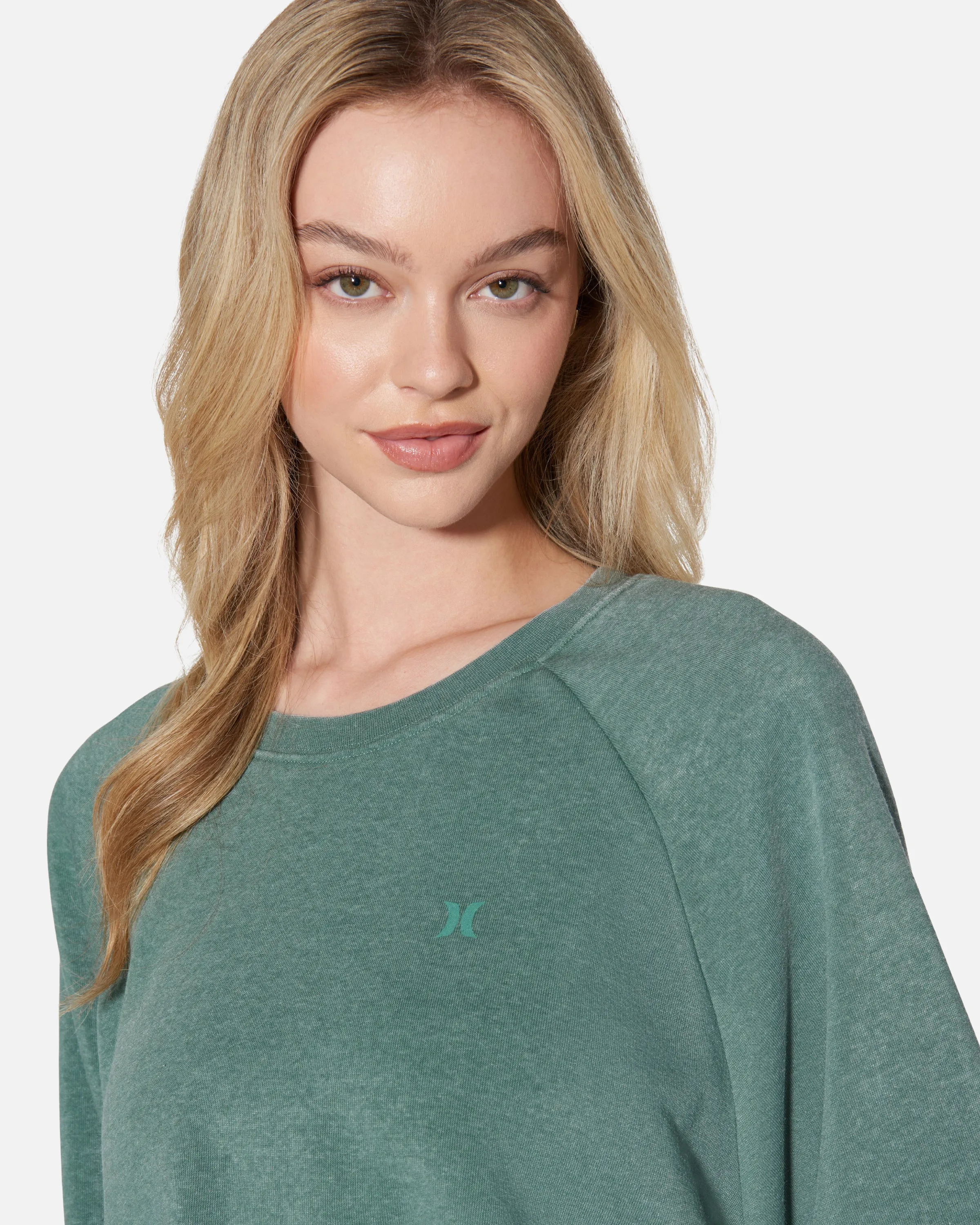 Essential Burnout Fleece Crop Crewneck