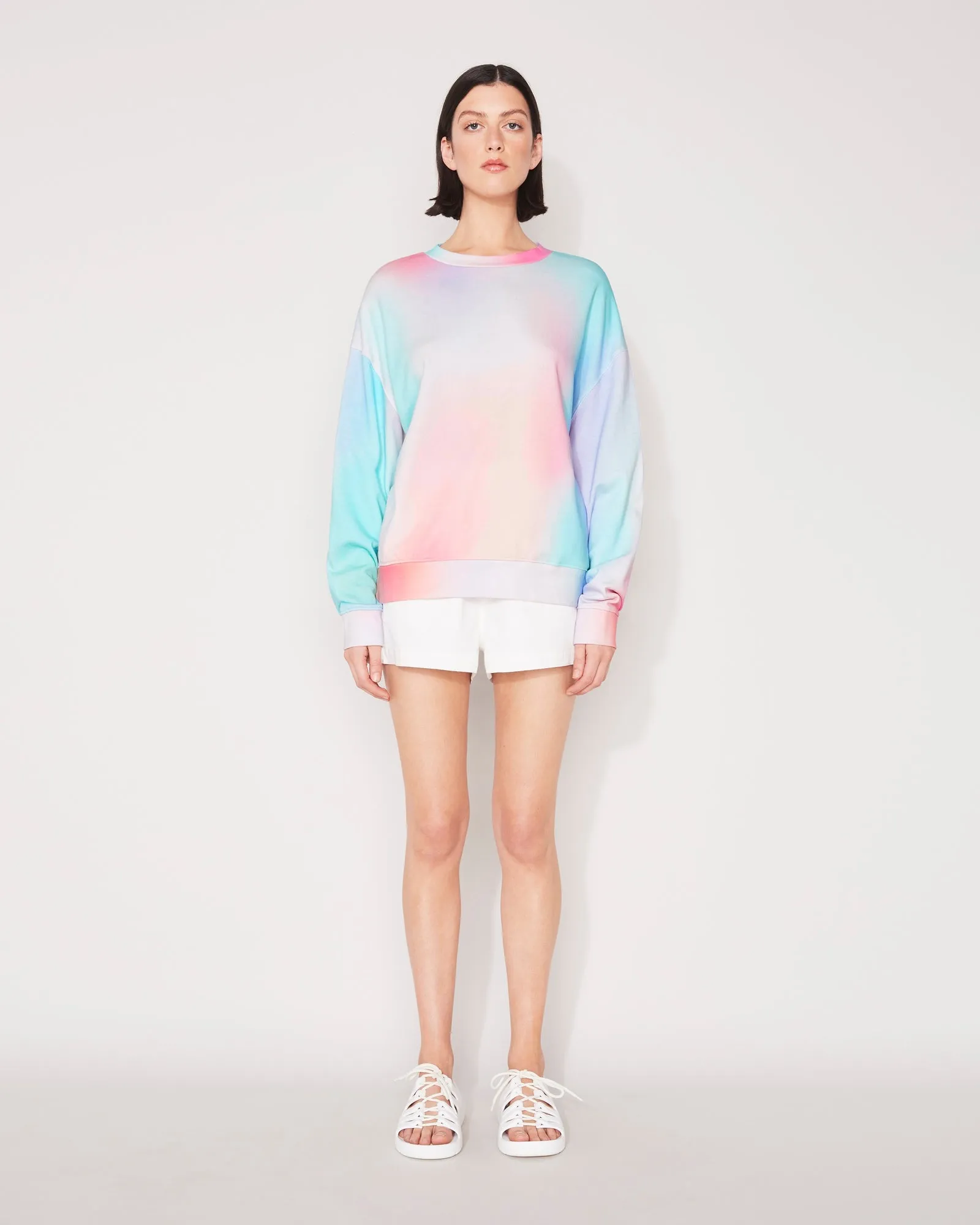 ESSENTIAL CREW SWEATSHIRT - CLOUD PRINT