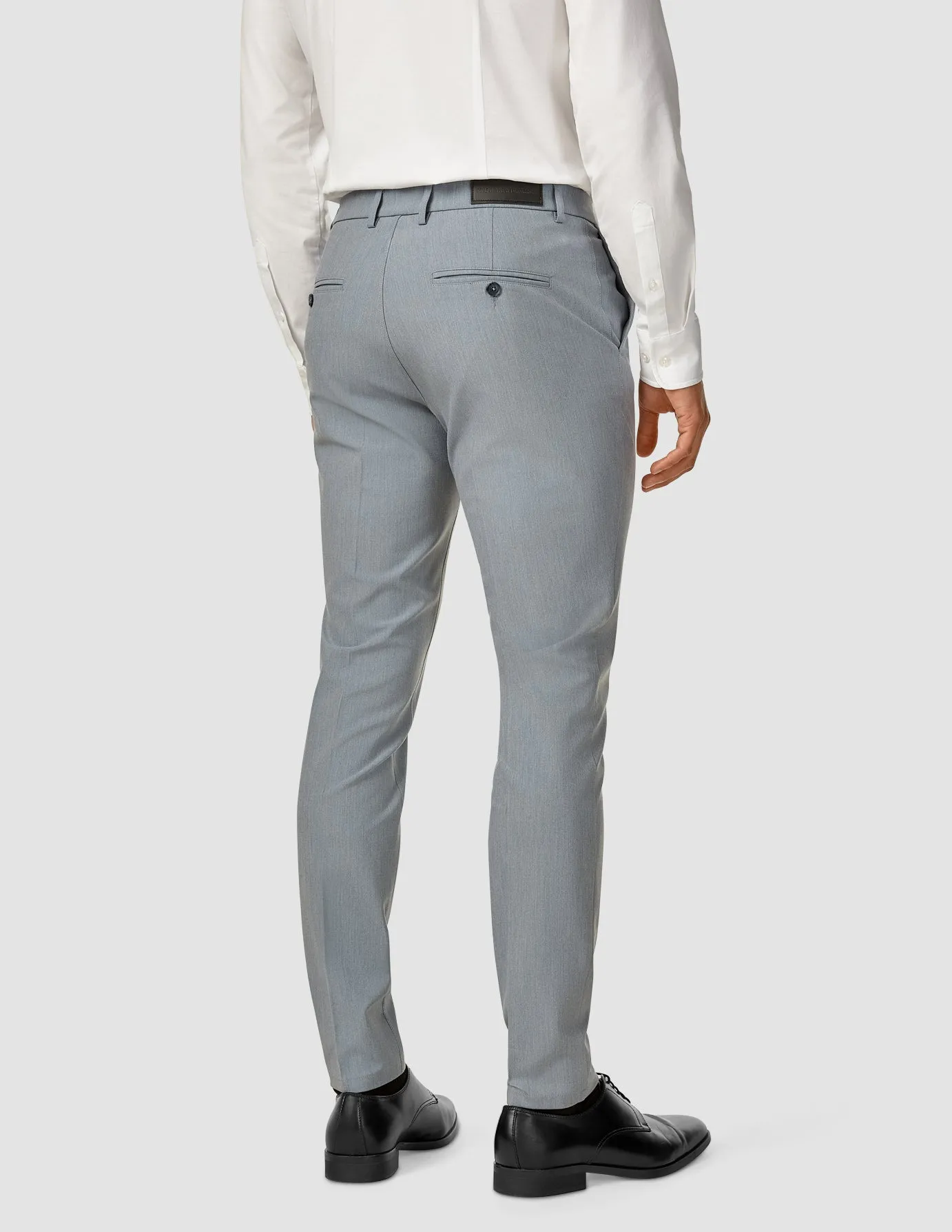 Essential Suit Pants Slim Light Blue Melange