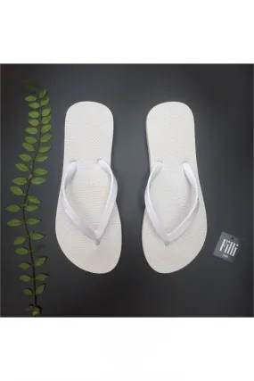 Filli London Naked Flip Flops - White