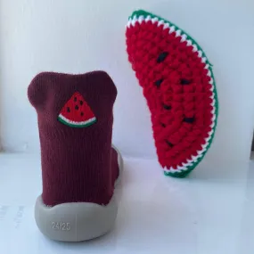 Fruity Shoe Socks - Dark Red/Wine