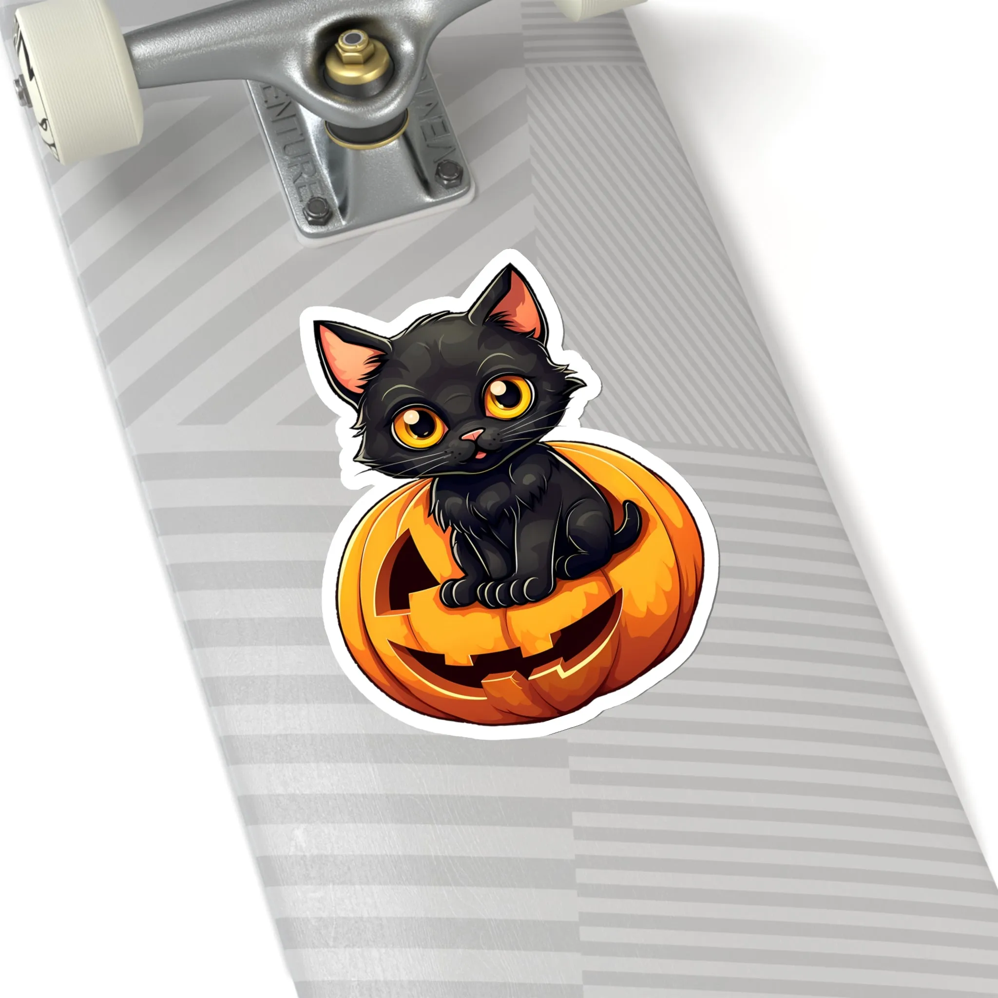 Get Creepy with Black Cat and Pumpkin Stickers for Halloween