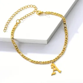 Gothic Letter Anklet