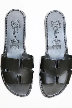 H Sandals Black