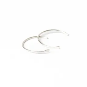 Indra Hoop Threader Earrings in Sterling Silver