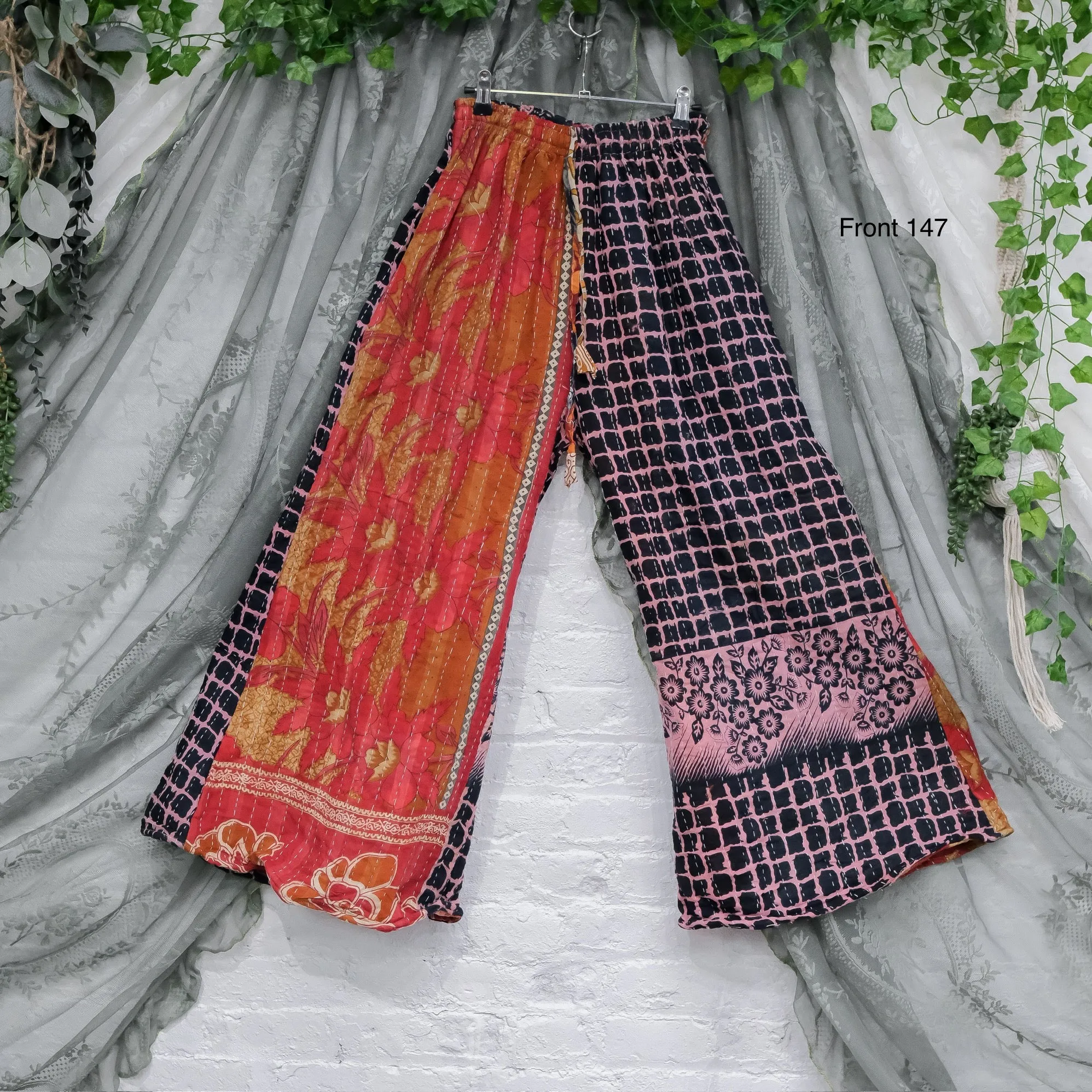 Kantha Wide Leg  Boho Pants