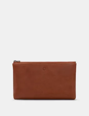 Kensington Brown Leather Clutch Bag