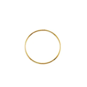 Large Dainty Hoops | 10k Yellow Gold