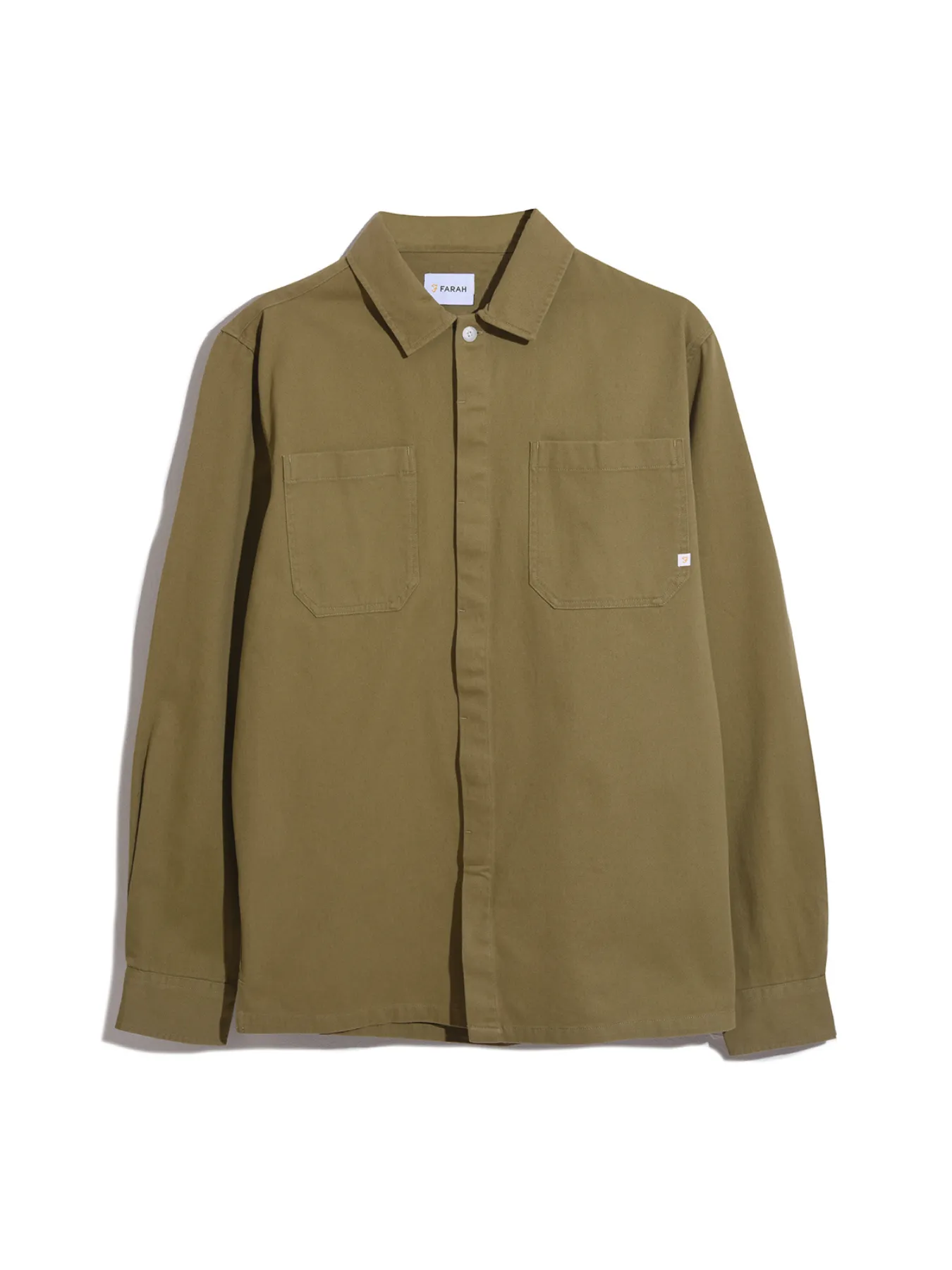 Leon Relaxed Fit Overshirt In True Khaki