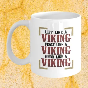 Lift Like A Viking White Mug