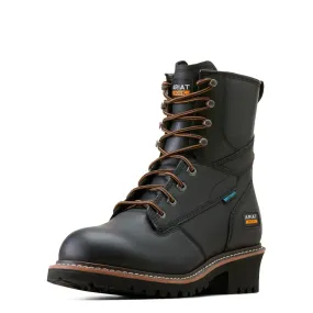 Logger Shock Shield Waterproof Work Boot Black