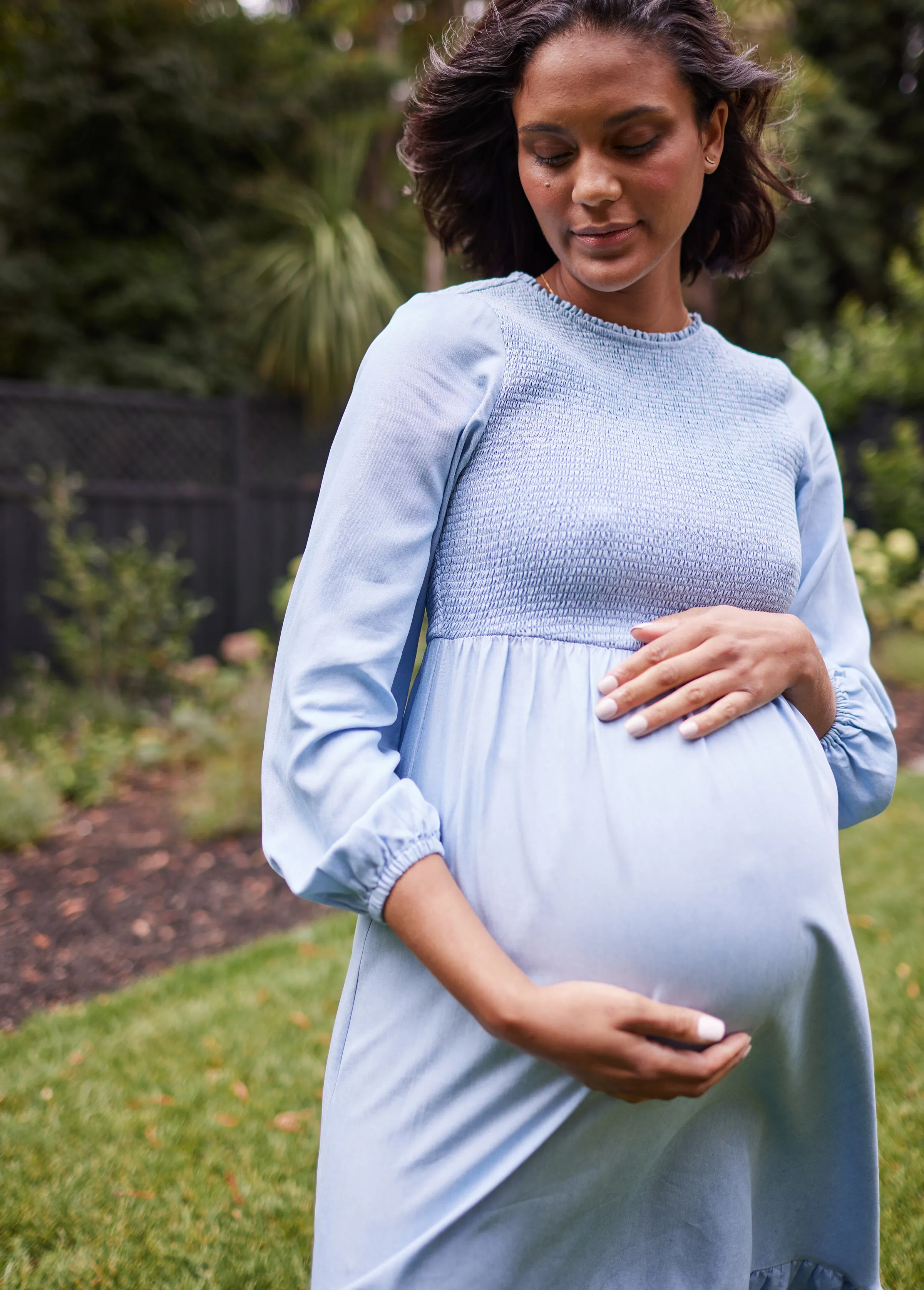 Meadow Chambray Maternity Dress