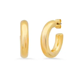 Medium Gold Tubular Hoops