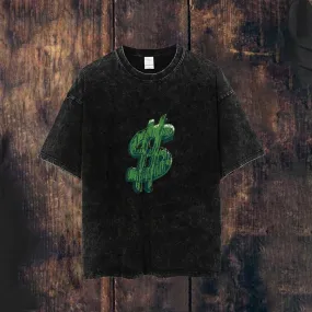 Mens Dollar Sign Print Tee