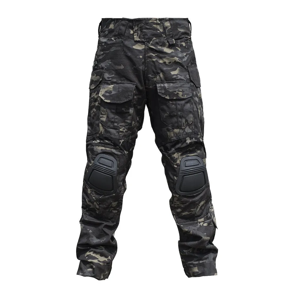 Men's Tactical Pants Outdoor Combat Pants Camouflage with Kneepad G3V2