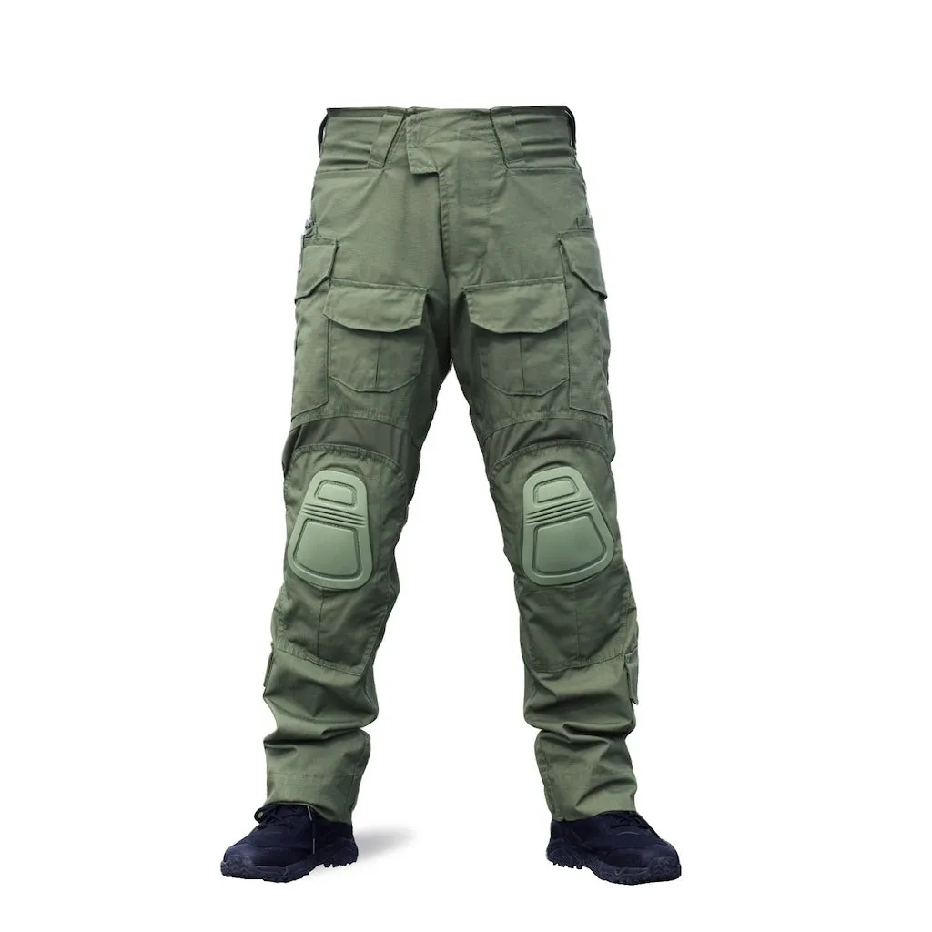 Men's Tactical Pants Outdoor Combat Pants Camouflage with Kneepad G3V2