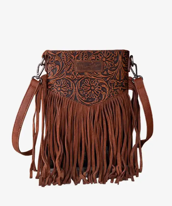 Montana West Tooled Fringe Crossbody