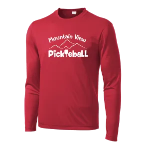 Mountain View Pickleball Club | Men's Long Sleeve Pickleball Shirt | 100% Polyester