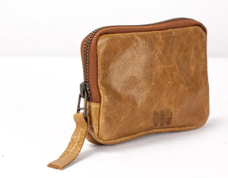 Myrto wallet - Brown distressed leather