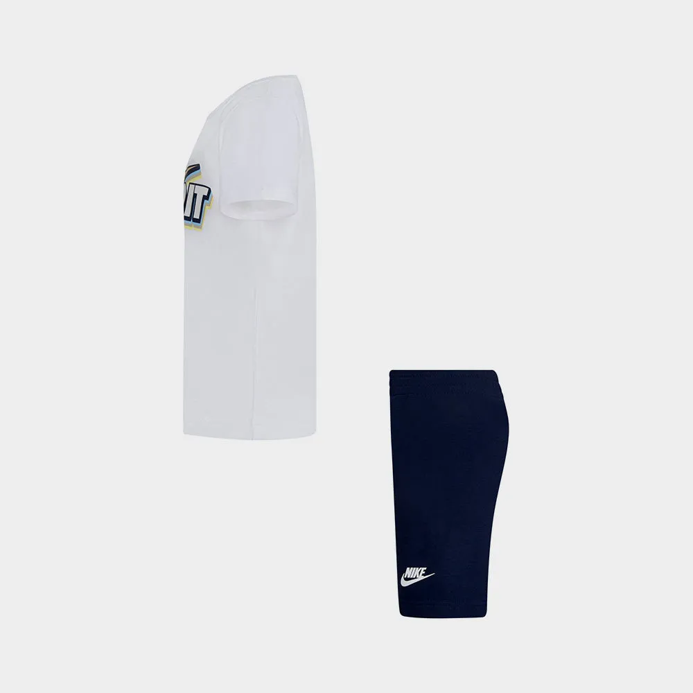 Nike Kids Sportswear Short Set Navy/White _ 182046 _ Navy