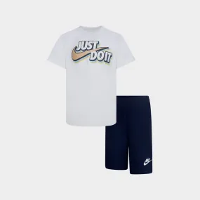 Nike Kids Sportswear Short Set Navy/White _ 182046 _ Navy