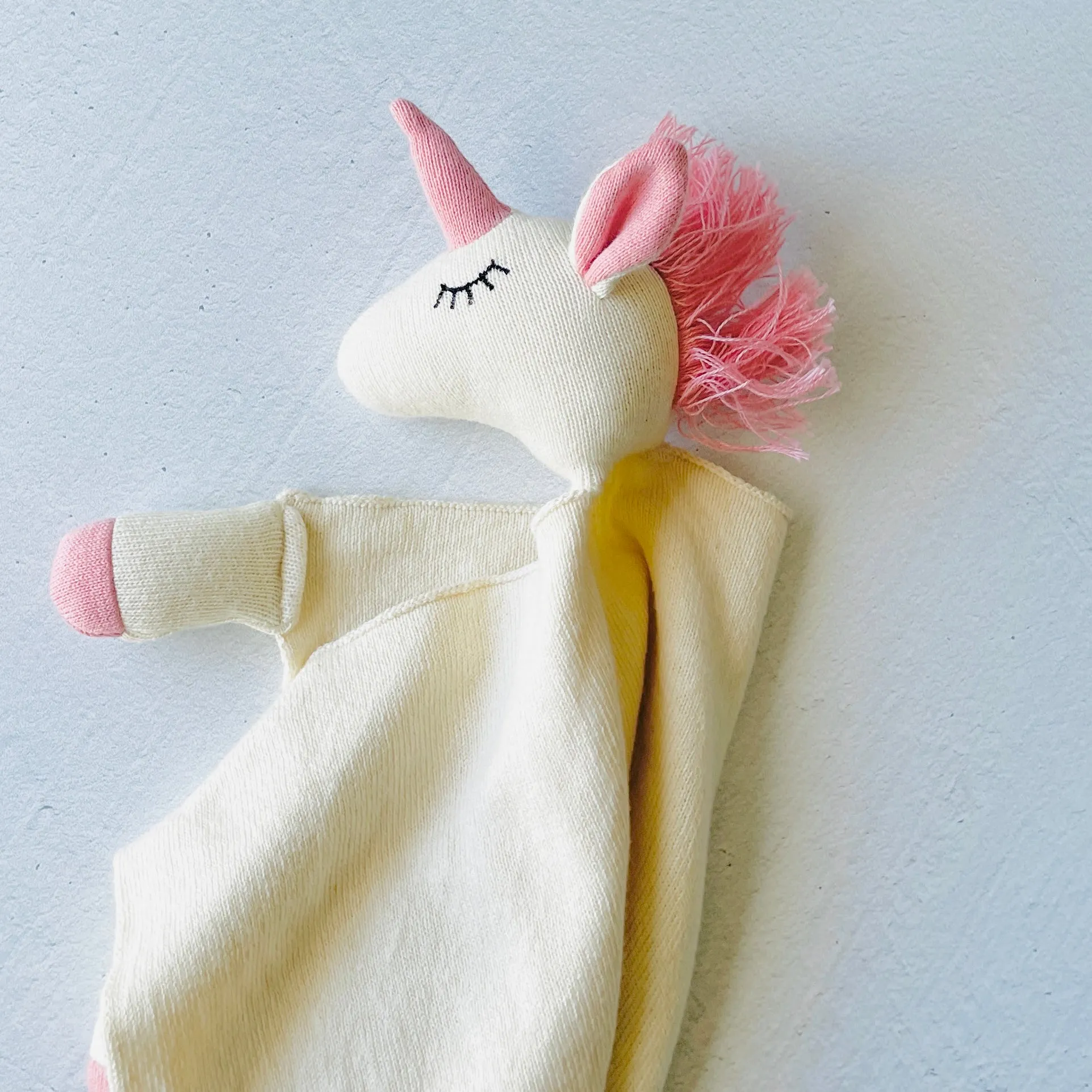 Organic Baby Lovey Security Blanket Cuddle Cloth  - Unicorn