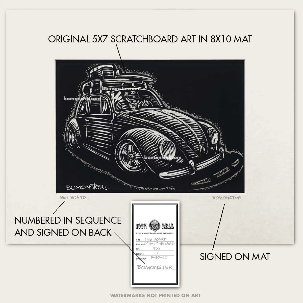 Original VW Bug Art "Bug Board #1"