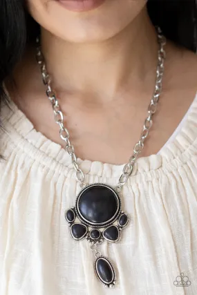 Paparazzi Necklace ~ Geographically Gorgeous - Black Stone Necklace