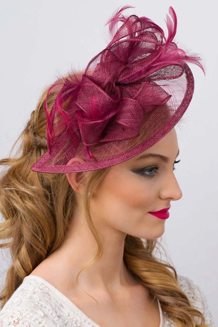 Penny Fascinator - Wine