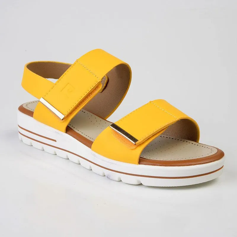 Pierre Cardin Fiona 2 Strap Sandals - Yellow