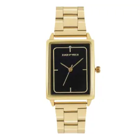 Quad Black Dial Gold Metallic Strap Watch