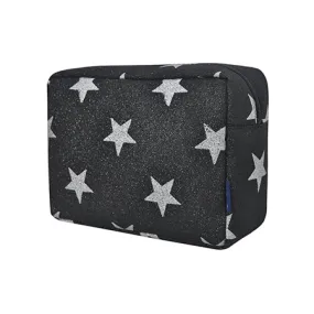 !SALE! Black Glitter Super Star NGIL Large Cosmetic Travel Pouch