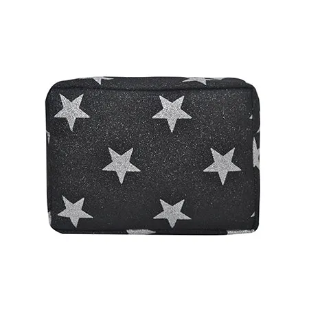 !SALE! Black Glitter Super Star NGIL Large Cosmetic Travel Pouch