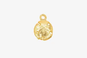 Sand Dollar Charm Wholesale 14K Gold, Solid 14K Gold, G27