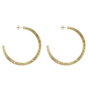 Sheila Fajl Everybody's Favorite Hoops 2" - Hammered Gold