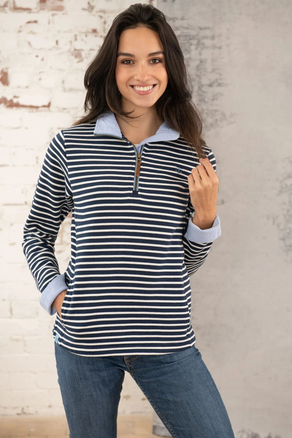 Shore Sweatshirt - Midnight Stripe