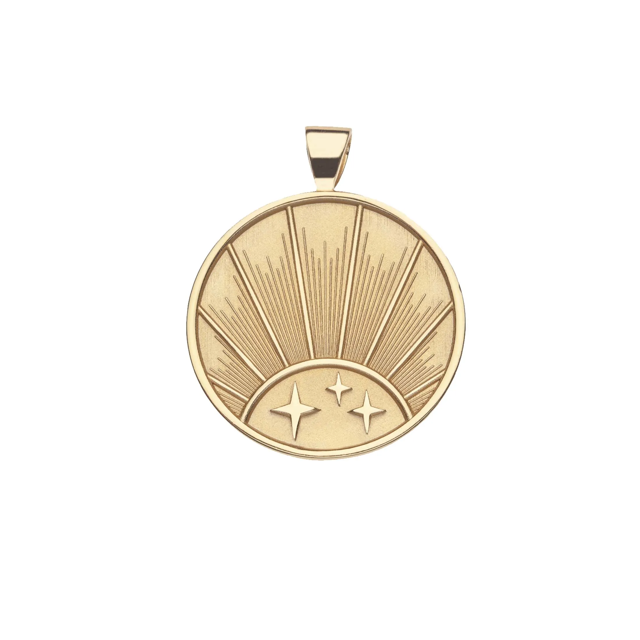 STRONG JW Original Pendant Coin (Rising Sun) in Solid Gold