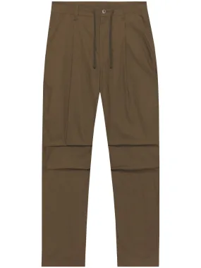 STUDIO STRAIGHT-LEG PLEAT DETAILING COTTON TROUSERS