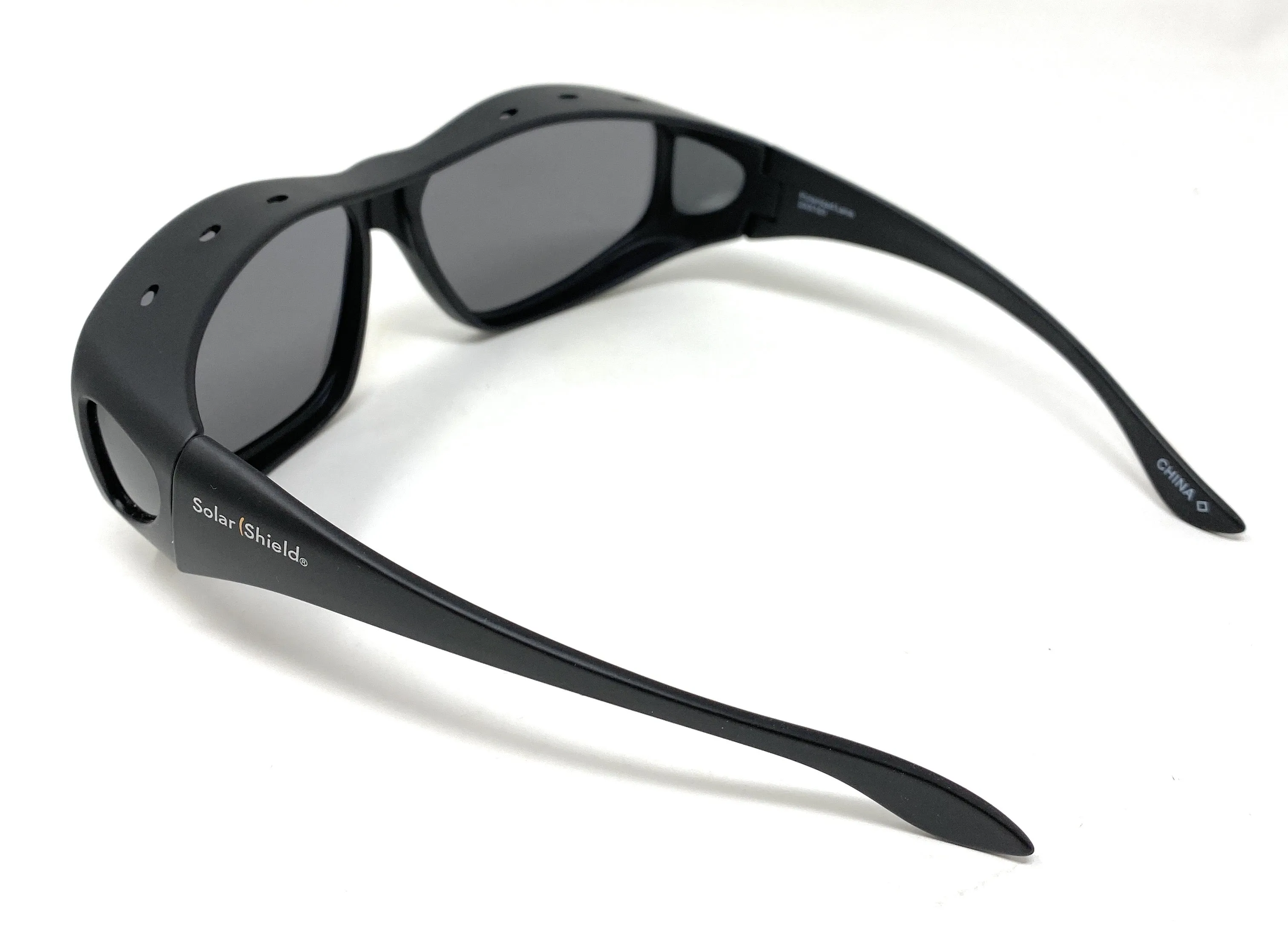 Sunglasses - Polarised Optical Covers for Over Spectacles - BLACK Wraparound Lenses 576