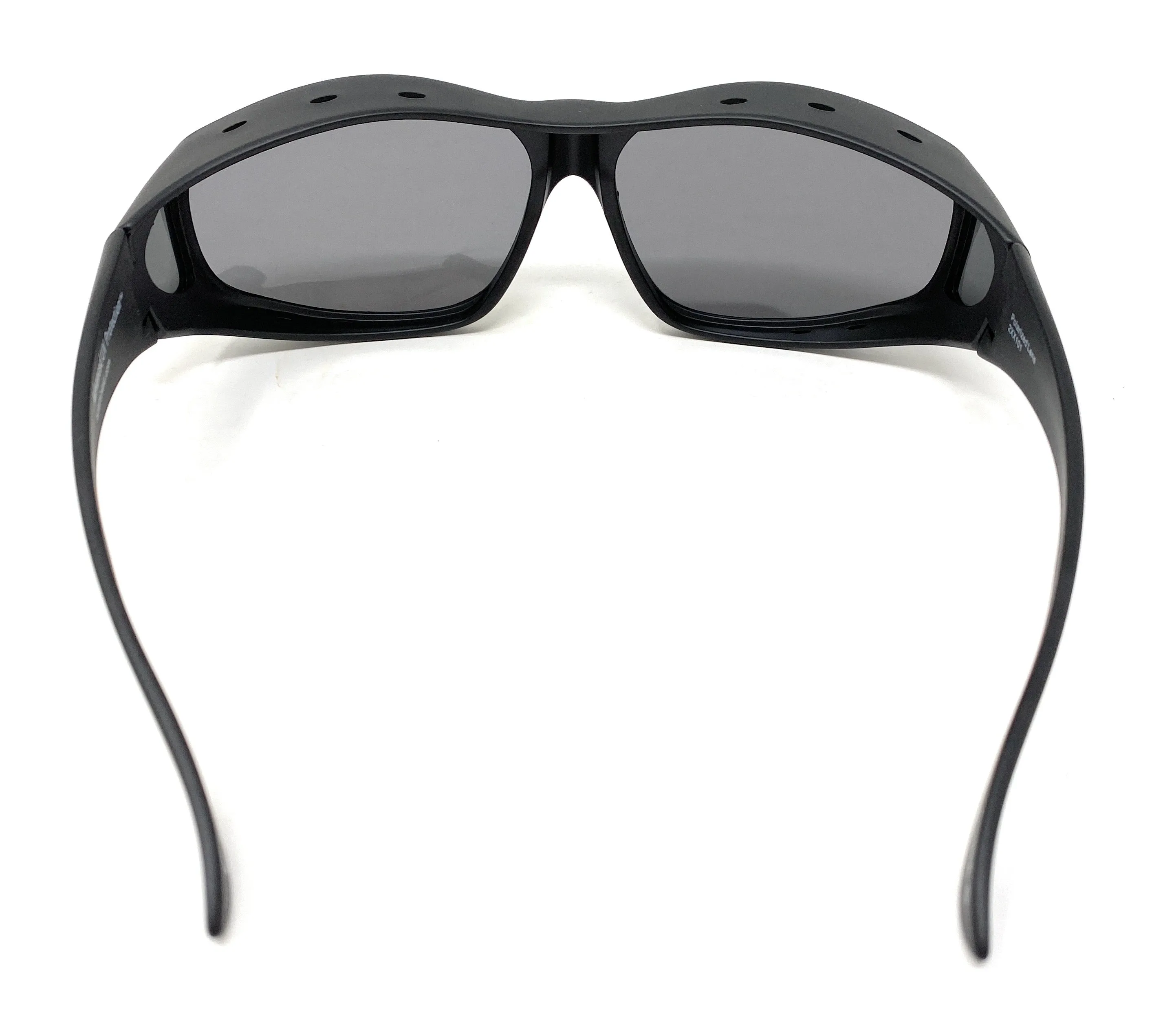 Sunglasses - Polarised Optical Covers for Over Spectacles - BLACK Wraparound Lenses 576