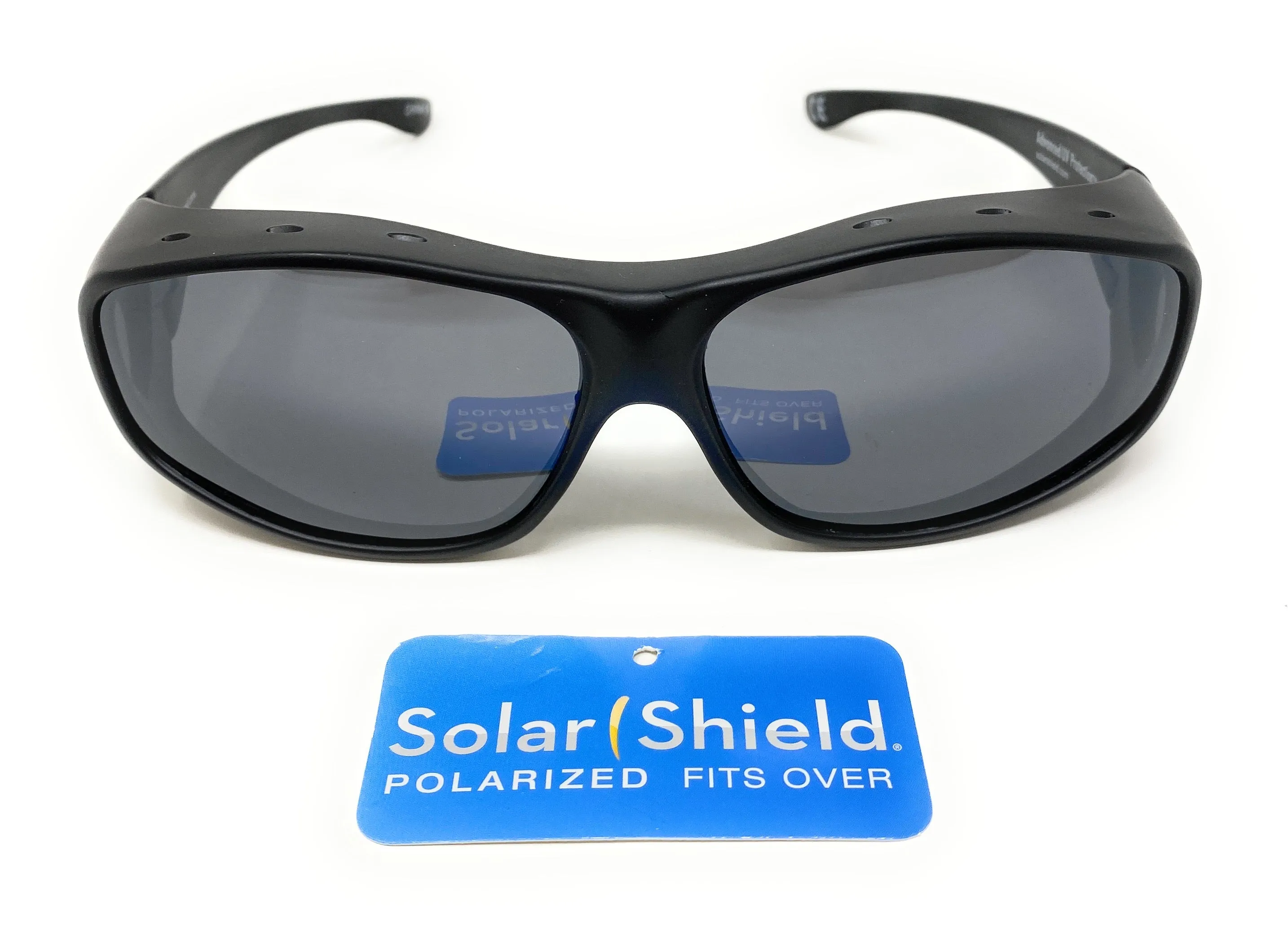 Sunglasses - Polarised Optical Covers for Over Spectacles - BLACK Wraparound Lenses 576