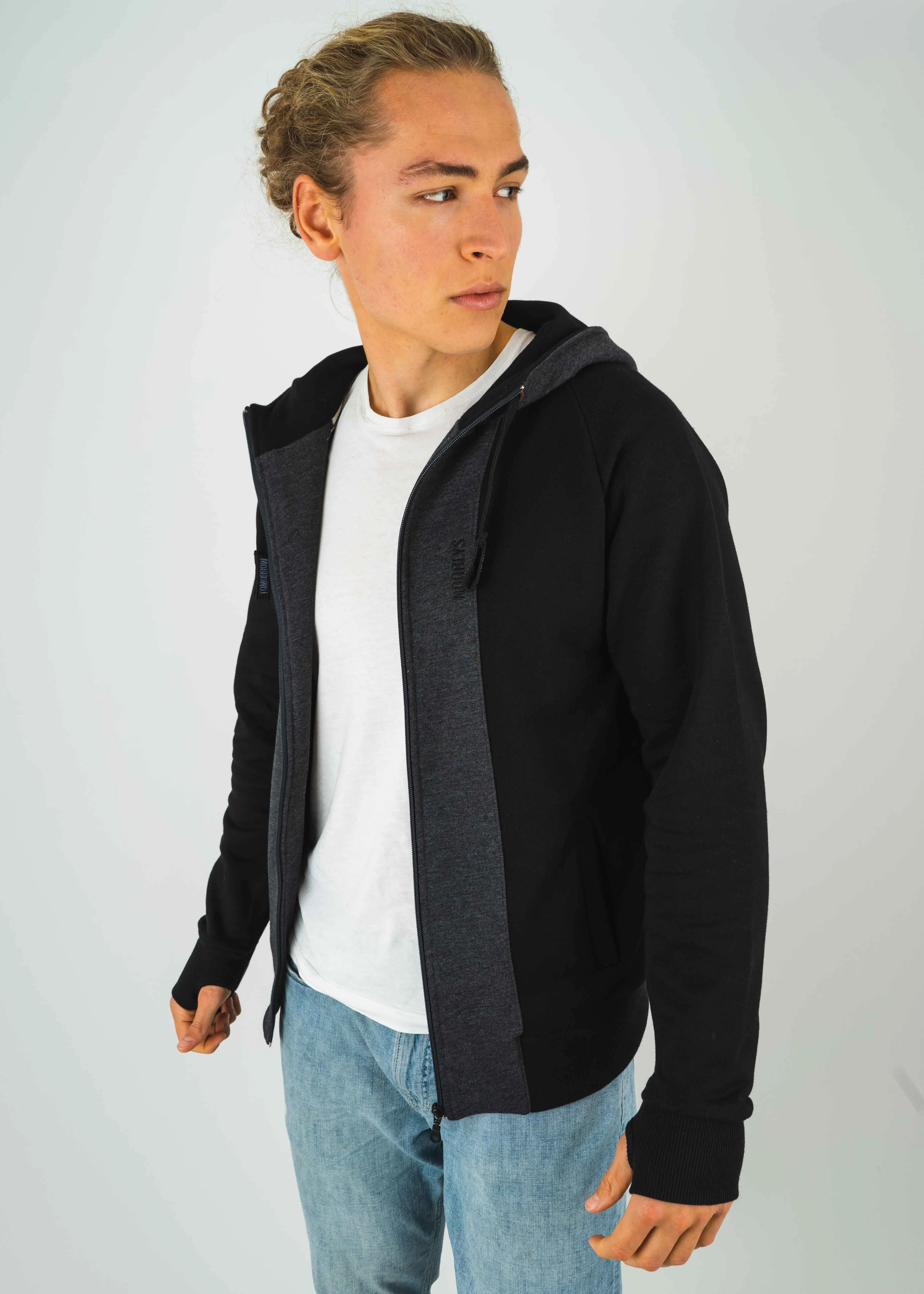 Sweatjacke STRIPPEN Black