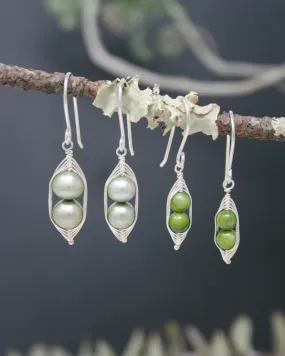 Two peas in a pod earrings [made to order]