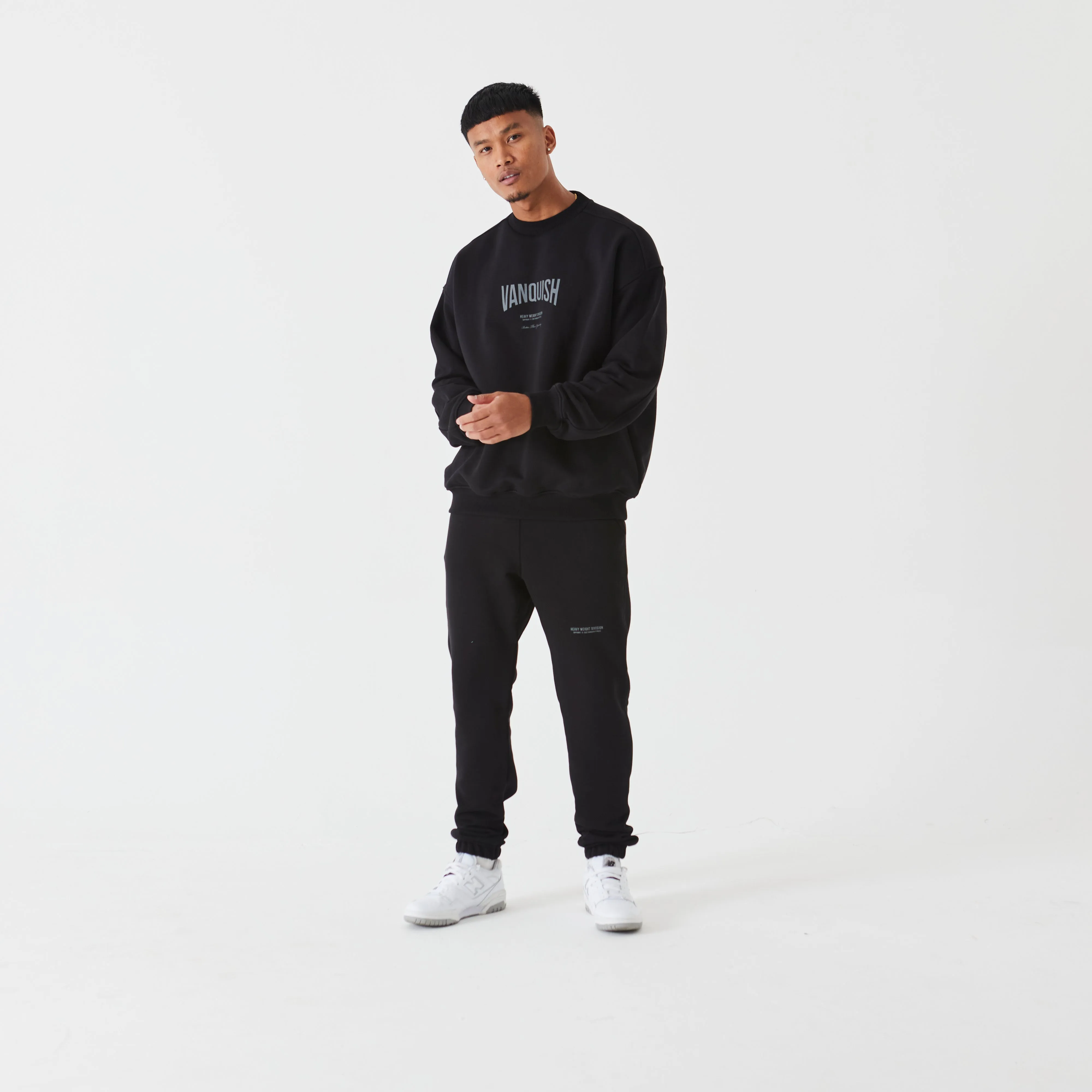 Vanquish Heavyweight Division Black Oversized Sweater