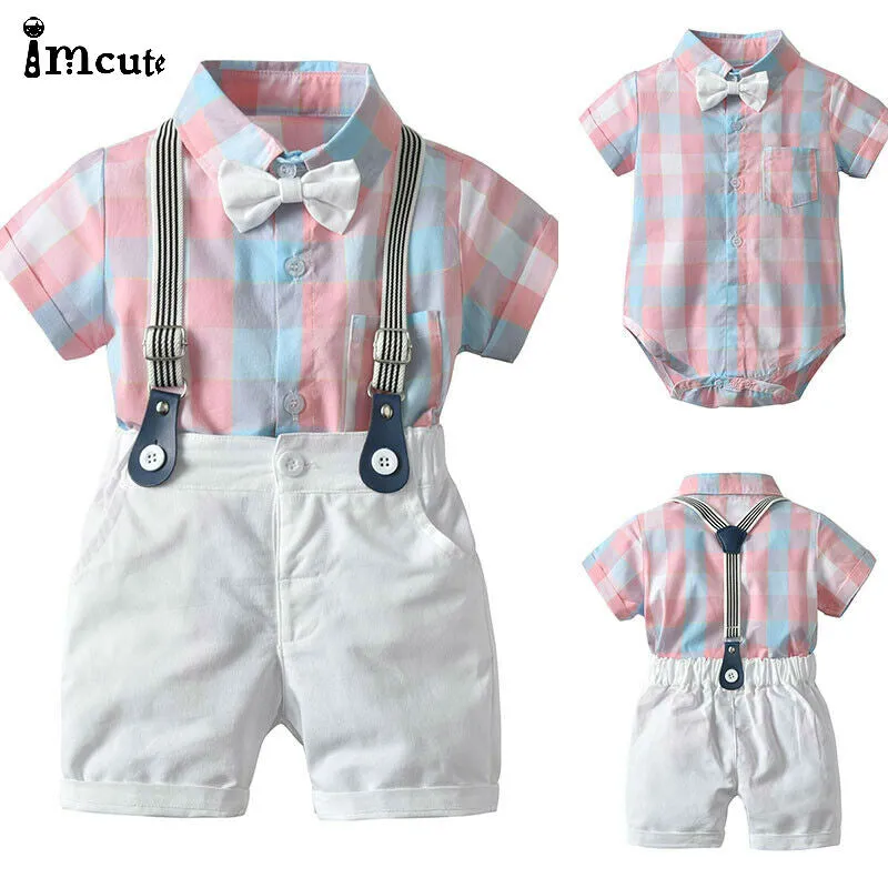 Will T-shirt Onesie with Bow Tie, Suspenders, and Shorts Set