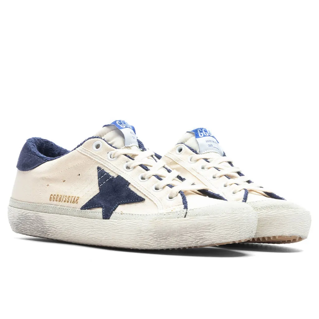 Women's Super Star Suede Star - Cream/Blue