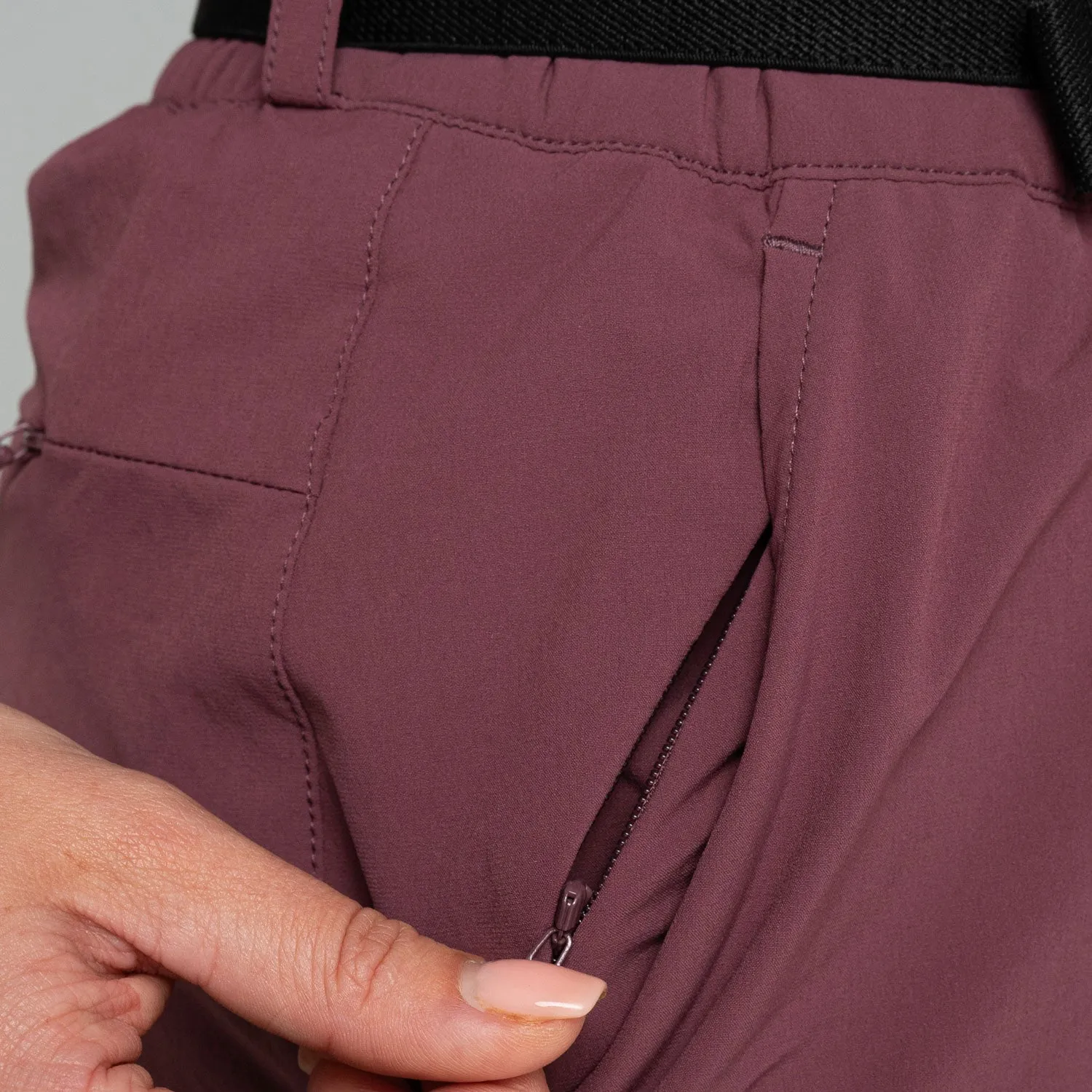 Womens Zip Off Pants Berry